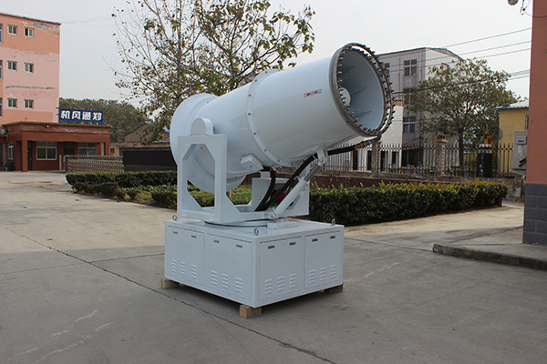 远射程风送式雾炮机的工作原理