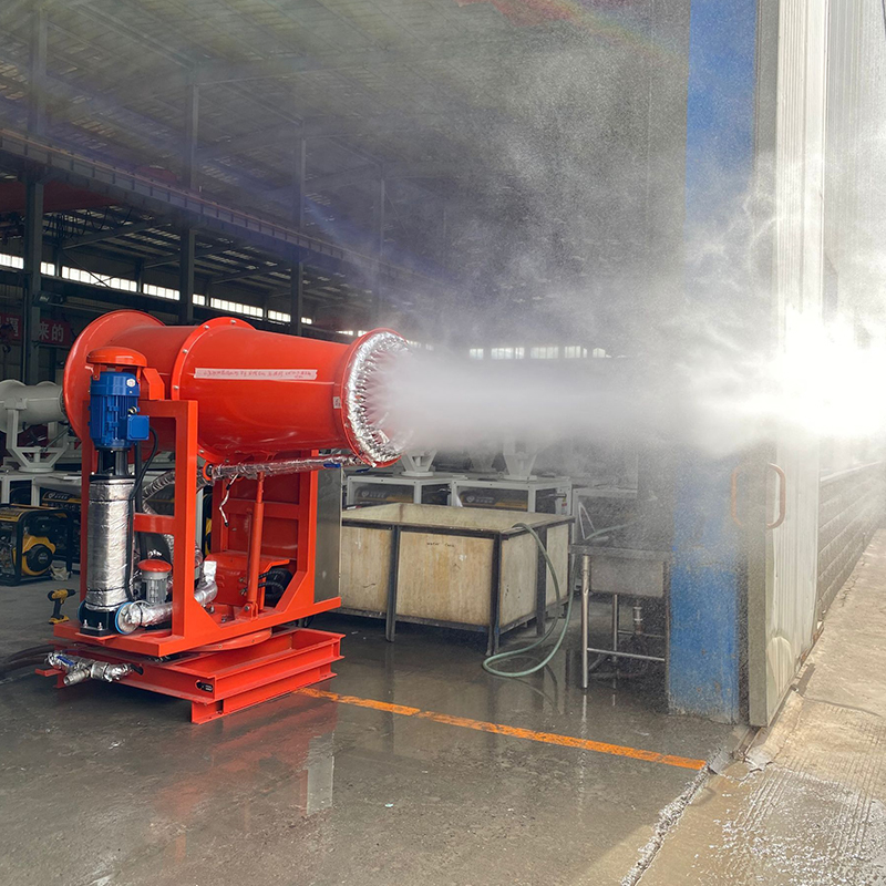 使用炮雾机设备净化空气提高工作安全！