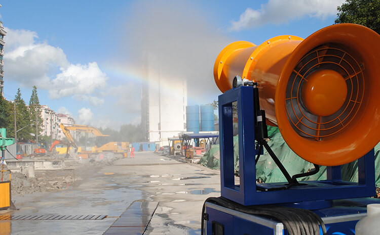 环保降尘雾炮机如何实现粉尘治理的？