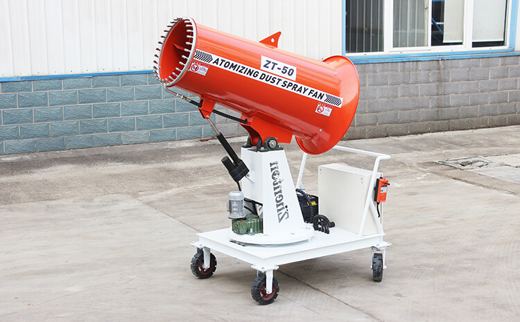 环保雾炮机是如何实现降尘加湿功能的？