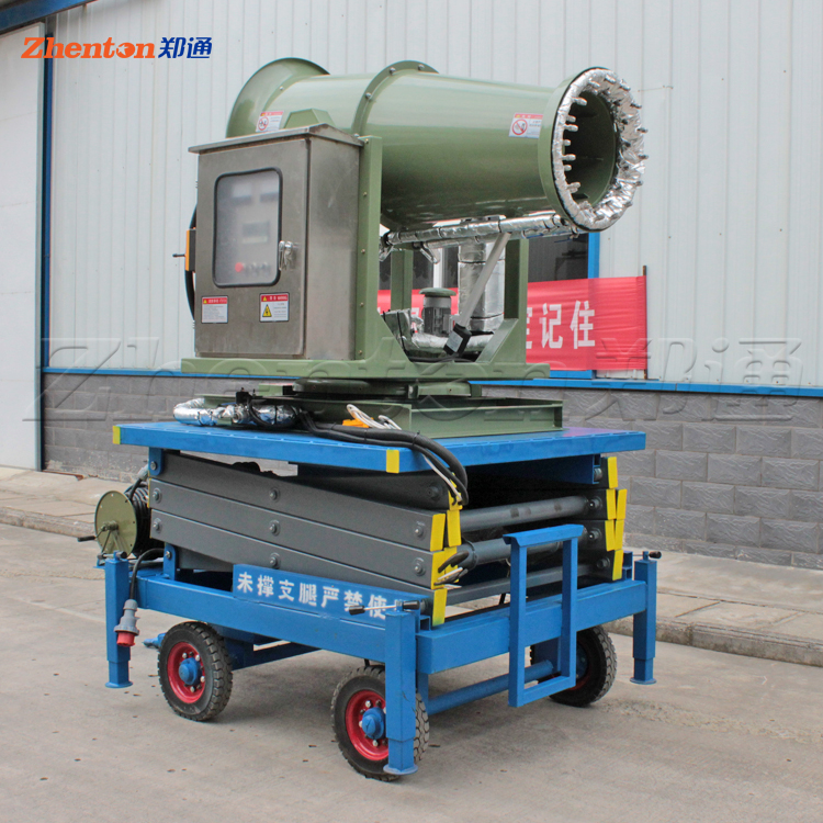 工地扬尘遮天蔽日，怎么能改善工地扬尘减少污染？郑通雾炮机来帮忙！