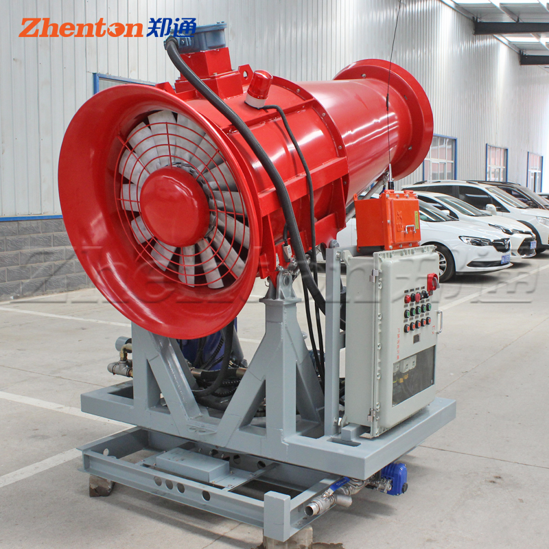 车载式雾炮车和除霾环保雾炮机有什么区别和优点？都怎么选型安装？郑通风机厂家告诉您！